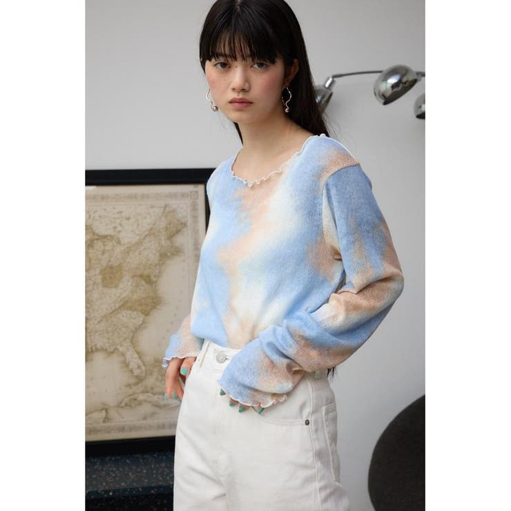 RII様7点❤️A9069★MOUSSY★コットン100%ゆったりTOPS♡ タイダイリブカットソー[品番：AZLW0021954]｜AZUL BY MOUSSY