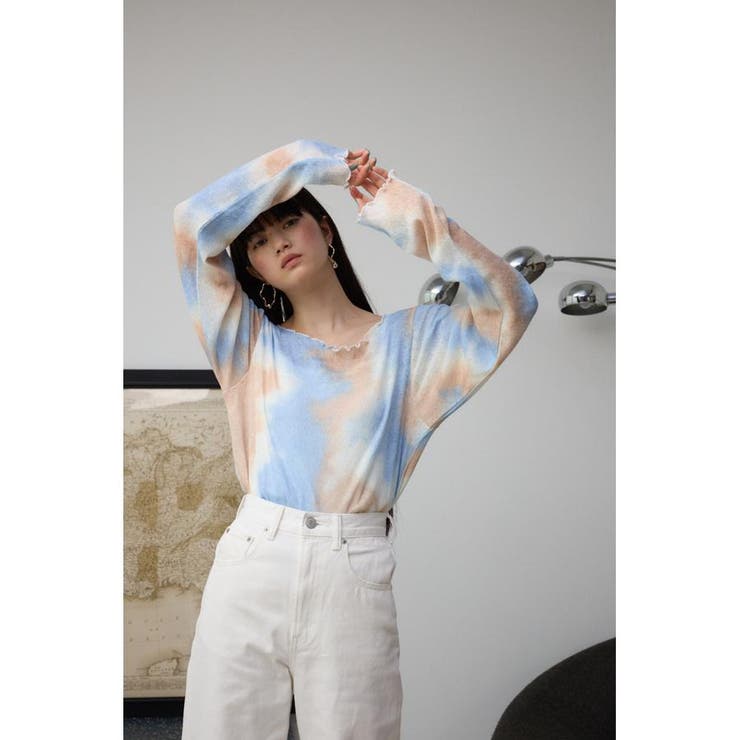 タイダイリブカットソー[品番：AZLW0021954]｜AZUL BY MOUSSY 