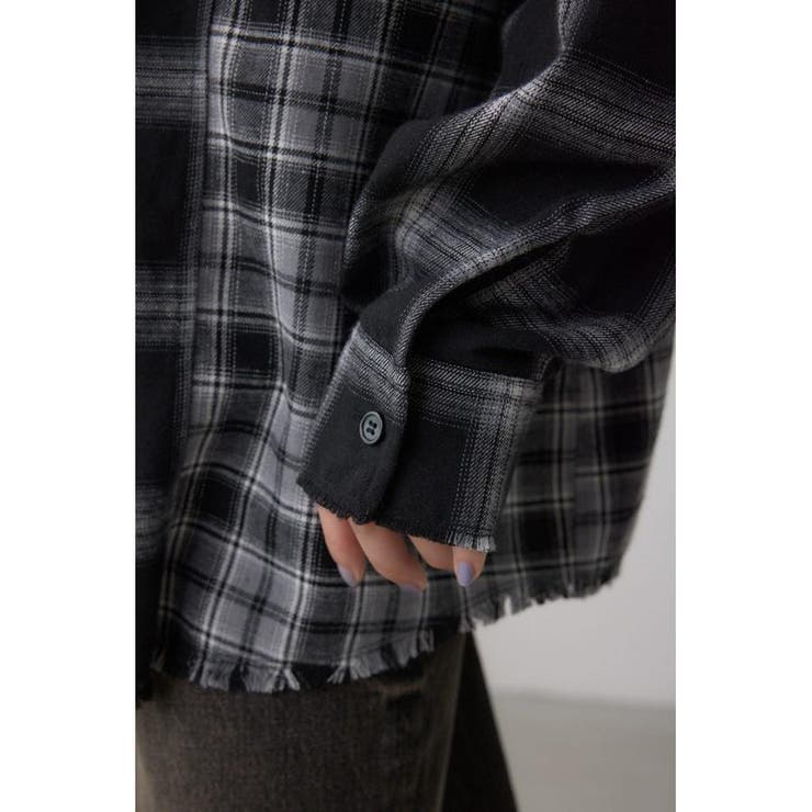 切替デザインチェックシャツ | AZUL BY MOUSSY | 詳細画像12 