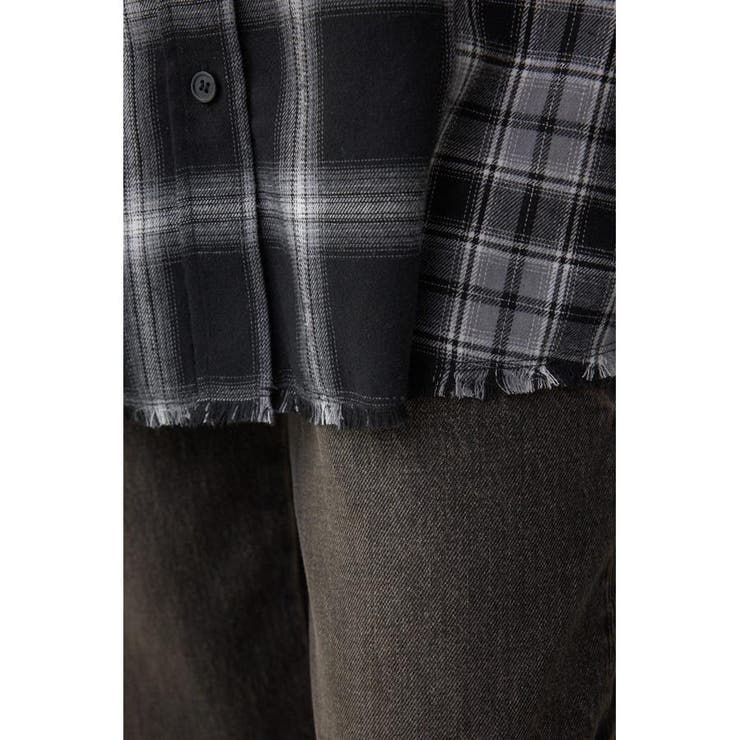 切替デザインチェックシャツ | AZUL BY MOUSSY | 詳細画像13 