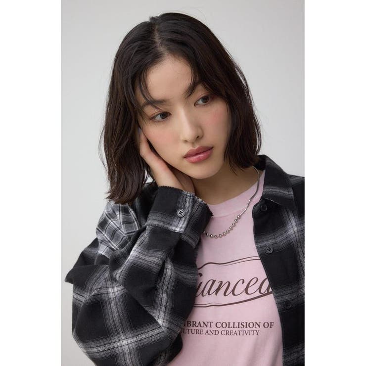 切替デザインチェックシャツ | AZUL BY MOUSSY | 詳細画像1 