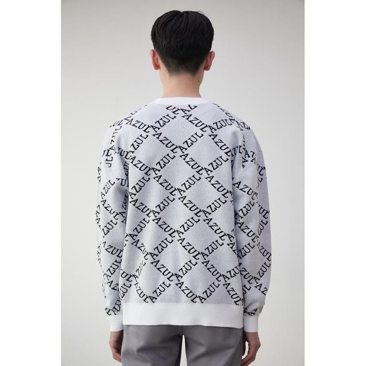 トップス AMOMENTO JACQUARD KNIT 8G ジャガードニット 半袖ヴィンテージクロップドセーター(BELOVED Mr