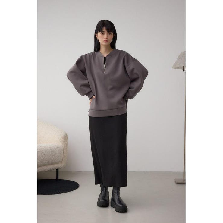 ハーフジップスウェットワンピース | AZUL BY MOUSSY | 詳細画像4 