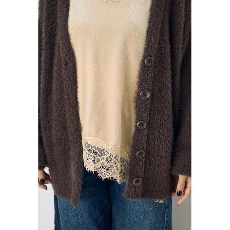 モヘヤライクニットカーディガン | AZUL BY MOUSSY | 詳細画像9 