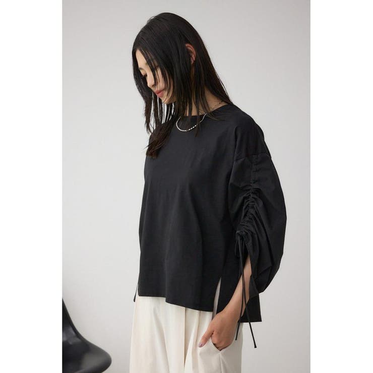 ギャザースリーブカットトップス | AZUL BY MOUSSY | 詳細画像12