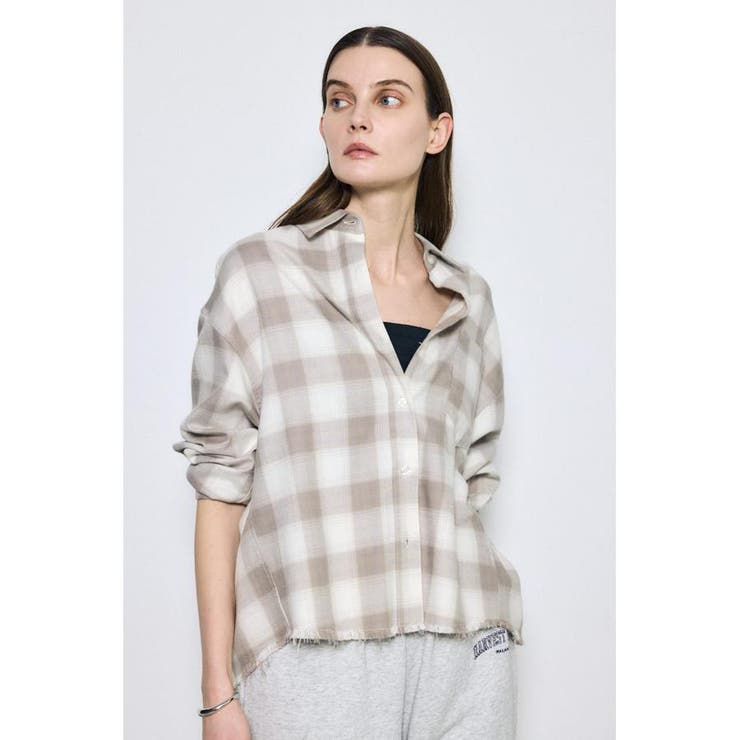 アーバンチェックフリンジショートシャツ | AZUL BY MOUSSY | 詳細画像18 