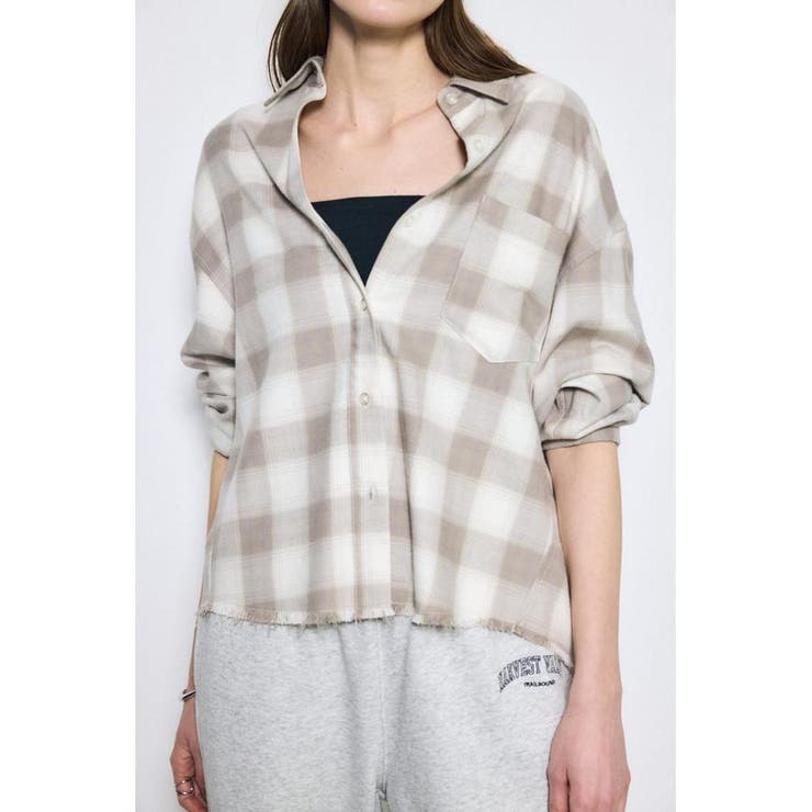 アーバンチェックフリンジショートシャツ | AZUL BY MOUSSY | 詳細画像19 