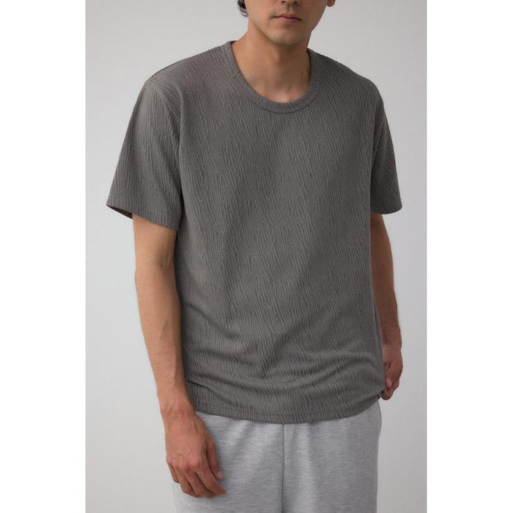 L/KHA1 | 楊柳ジャガードクルーネックTシャツ | AZUL BY MOUSSY