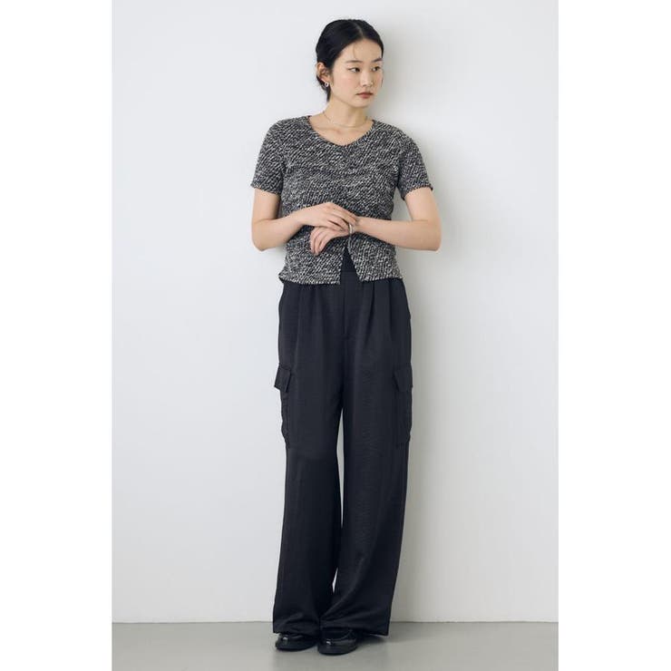 サテンワイドカーゴパンツ | AZUL BY MOUSSY | 詳細画像12 