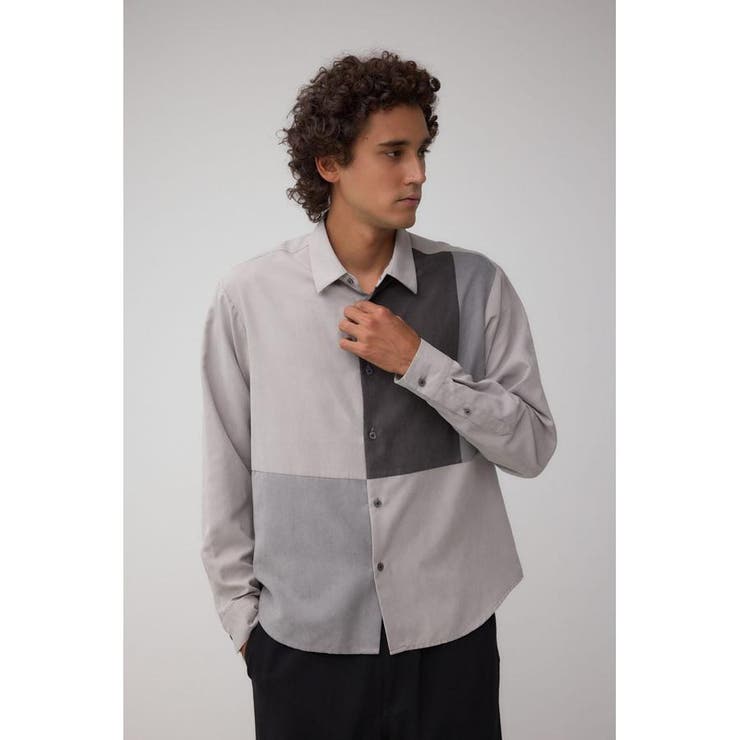 パネルスウィッチングフェイクスウェードシャツ | AZUL BY MOUSSY | 詳細画像14 