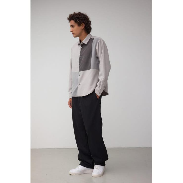 パネルスウィッチングフェイクスウェードシャツ | AZUL BY MOUSSY | 詳細画像15 