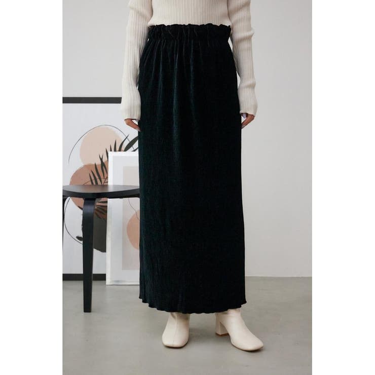 BLK | ベロアナロースカート | AZUL BY MOUSSY