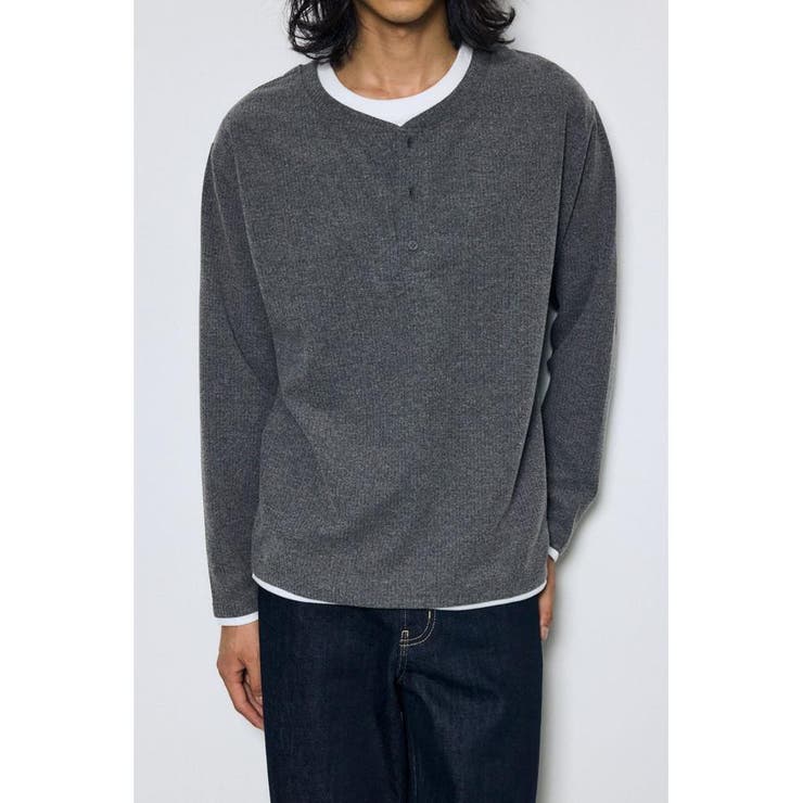 フェイクレイヤードヘンリーネックトップス | AZUL BY MOUSSY | 詳細画像22 