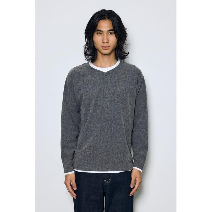 フェイクレイヤードヘンリーネックトップス | AZUL BY MOUSSY | 詳細画像24 