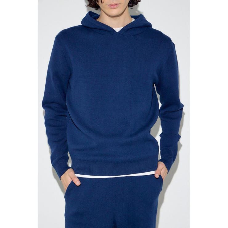 NVY | ハイゲージニットフーディー | AZUL BY MOUSSY
