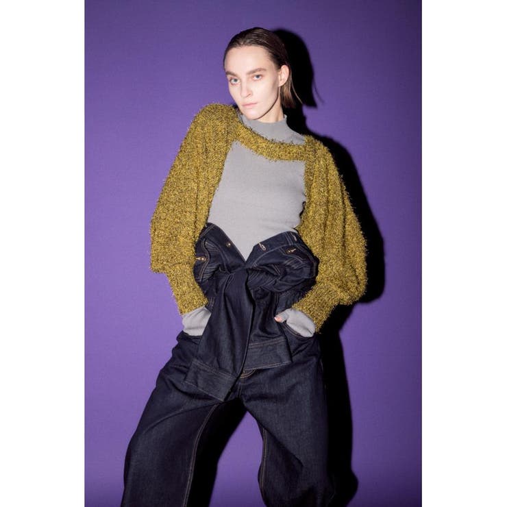 D/YEL3 | ショートボレロレイヤードセットニット | AZUL BY MOUSSY