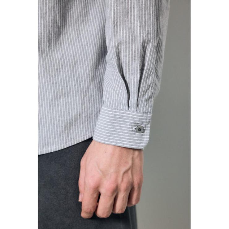 フレンチリネンCOOLMAXストライプシャツ | AZUL BY MOUSSY | 詳細画像32 