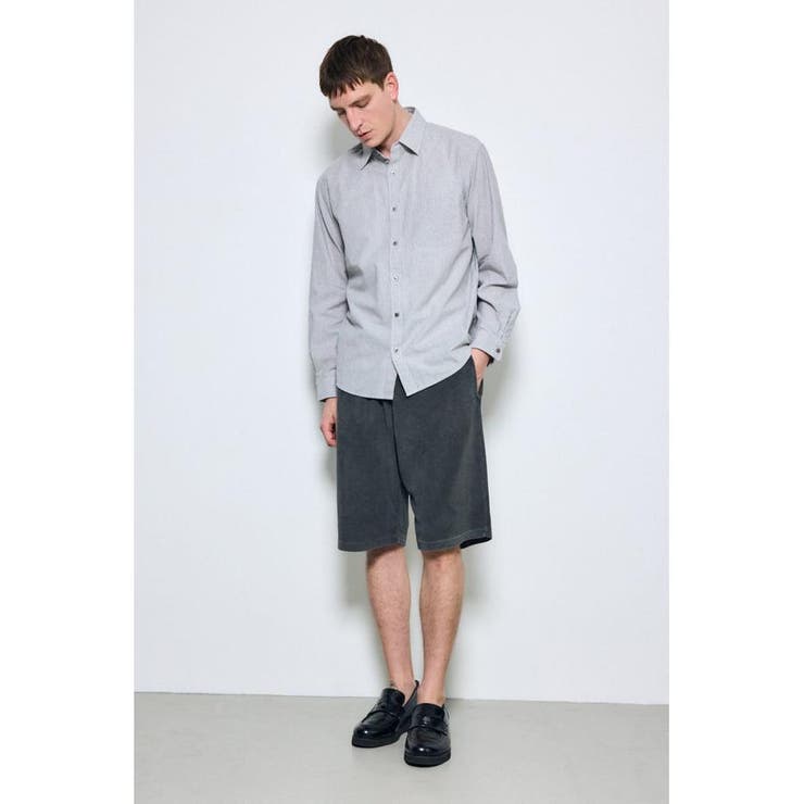 フレンチリネンCOOLMAXストライプシャツ | AZUL BY MOUSSY | 詳細画像26 