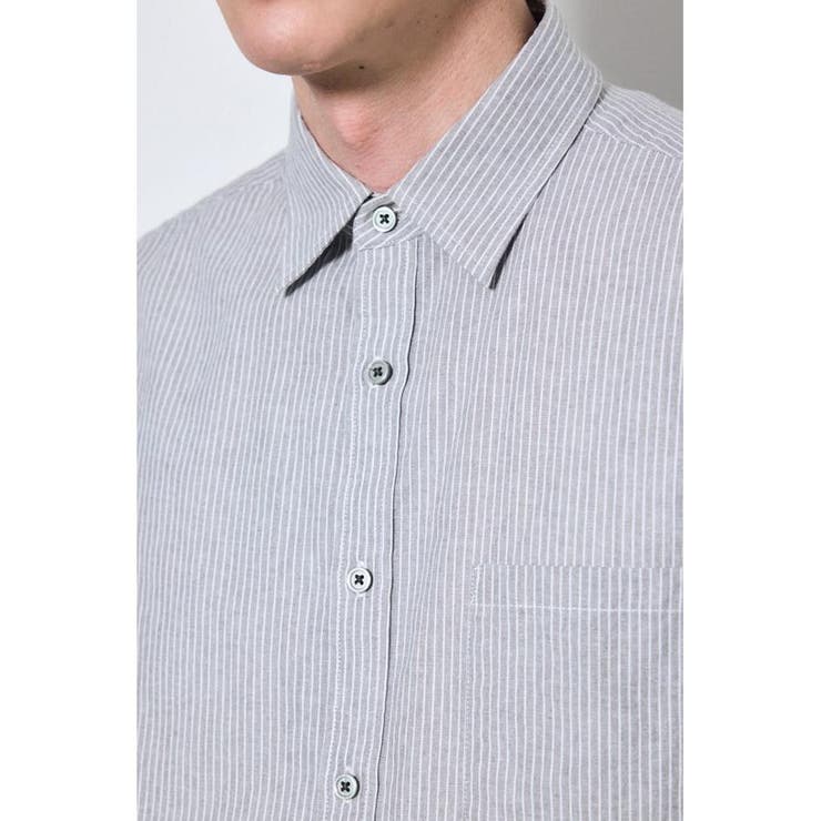 フレンチリネンCOOLMAXストライプシャツ | AZUL BY MOUSSY | 詳細画像30 