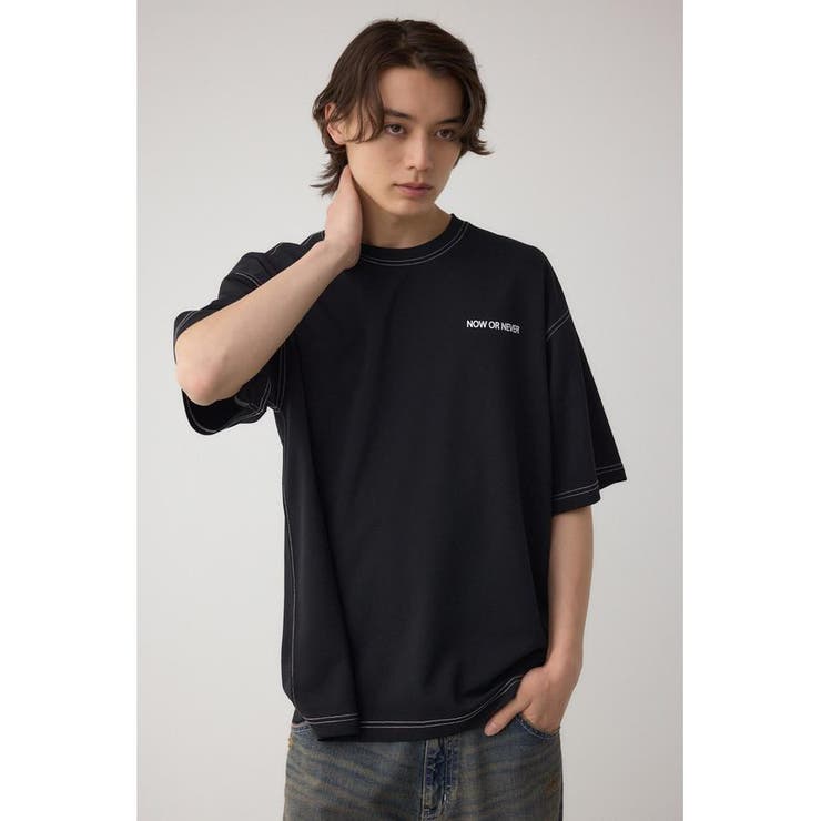 オープンステッチロゴTシャツ[品番：AZLW0023368]｜AZUL BY