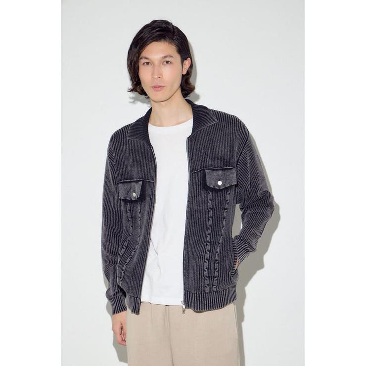 ヴィンテージウォッシュニットカーディガン | AZUL BY MOUSSY | 詳細画像2 