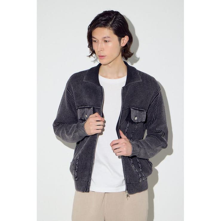 ヴィンテージウォッシュニットカーディガン | AZUL BY MOUSSY | 詳細画像3 