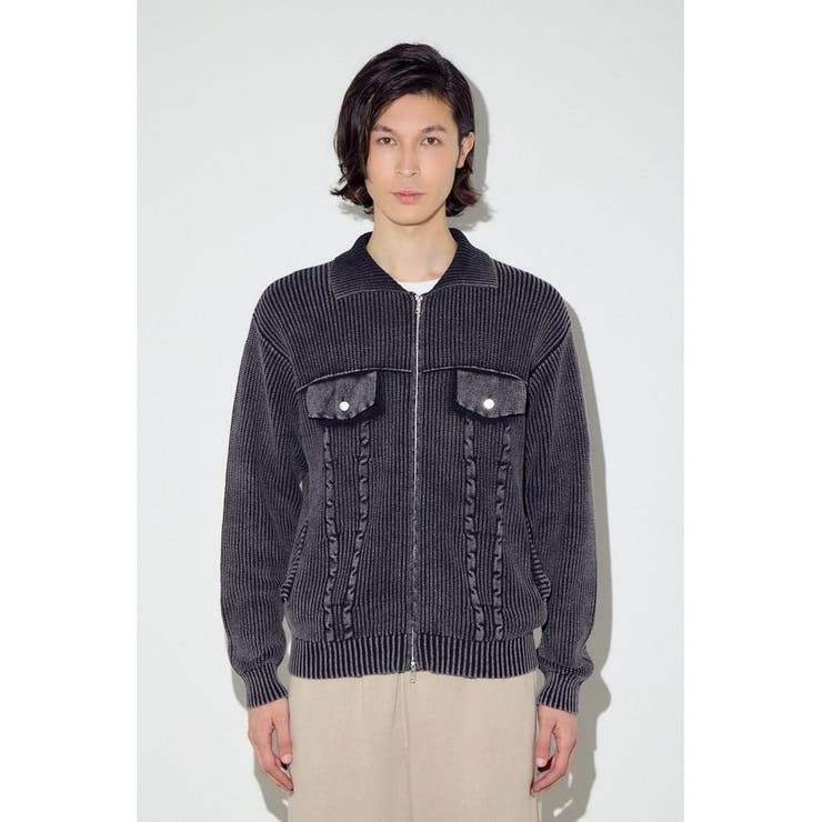 ヴィンテージウォッシュニットカーディガン | AZUL BY MOUSSY | 詳細画像5 