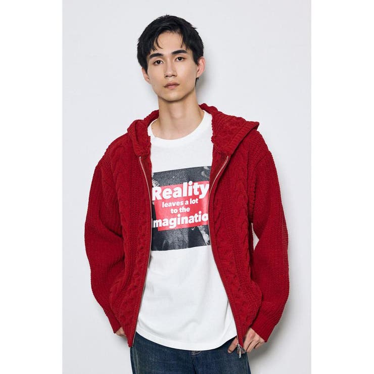 D/RED3 | ジップアップニットフーディー | AZUL BY MOUSSY