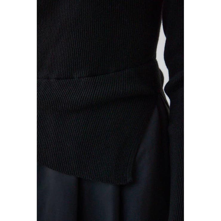 布帛ドッキングドレープニットワンピース | AZUL BY MOUSSY | 詳細画像11 