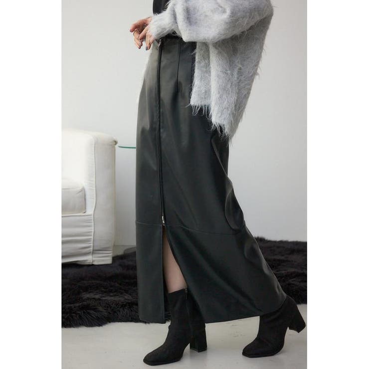 フェイクレザー/スエードジップタイトスカート | AZUL BY MOUSSY | 詳細画像13 