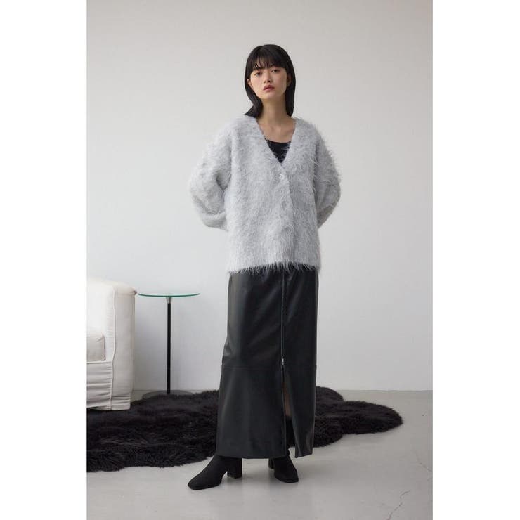 フェイクレザー/スエードジップタイトスカート | AZUL BY MOUSSY | 詳細画像14 