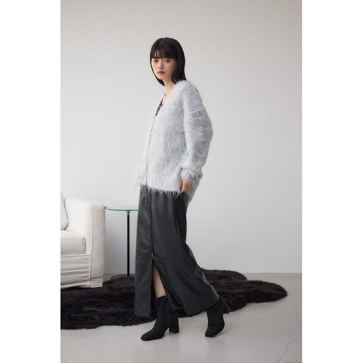 フェイクレザー/スエードジップタイトスカート | AZUL BY MOUSSY | 詳細画像15 