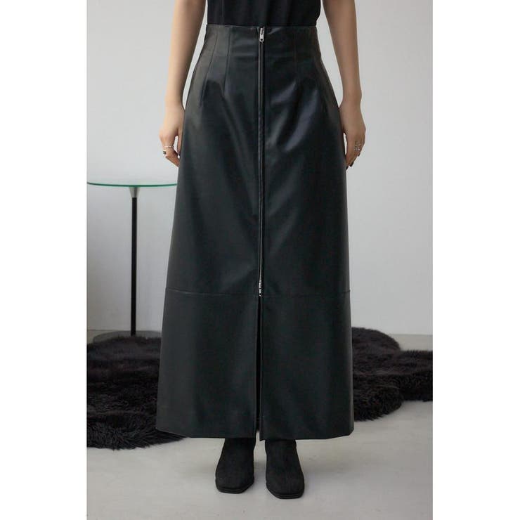 フェイクレザー/スエードジップタイトスカート | AZUL BY MOUSSY | 詳細画像16 