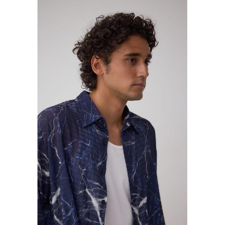 シアーマーブル総柄シャツ | AZUL BY MOUSSY | 詳細画像24 