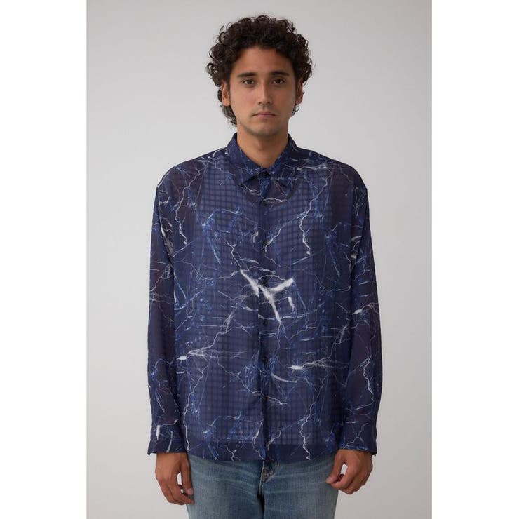 シアーマーブル総柄シャツ | AZUL BY MOUSSY | 詳細画像27 