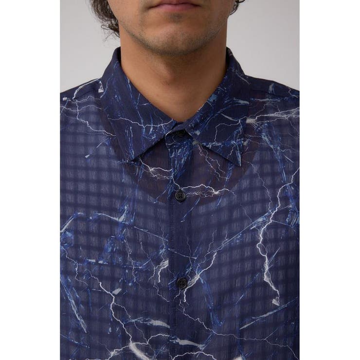 シアーマーブル総柄シャツ | AZUL BY MOUSSY | 詳細画像30 