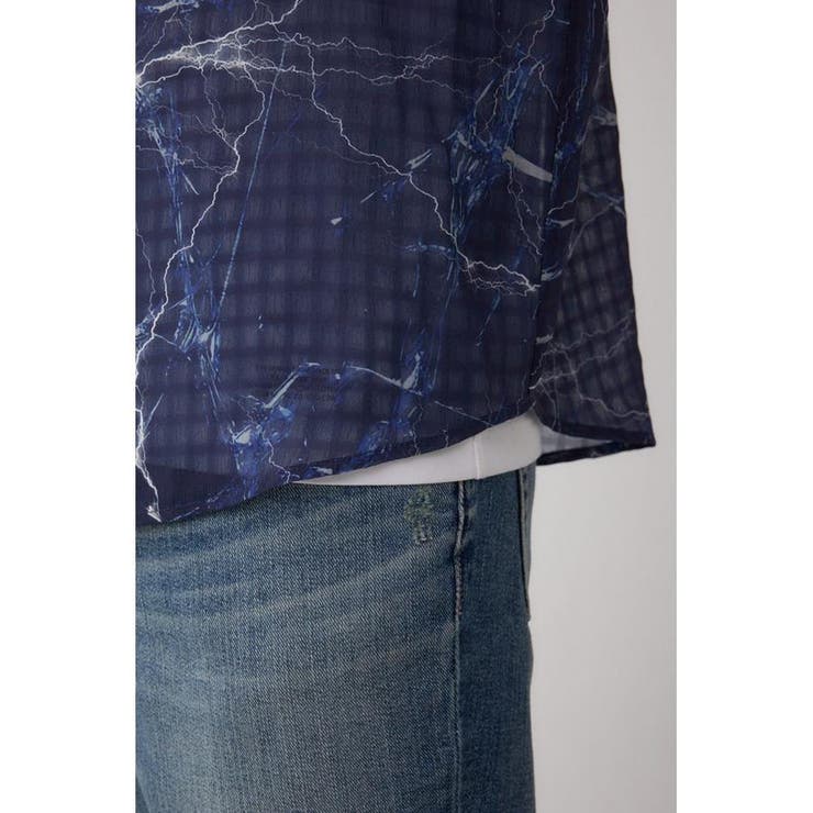 シアーマーブル総柄シャツ | AZUL BY MOUSSY | 詳細画像33 