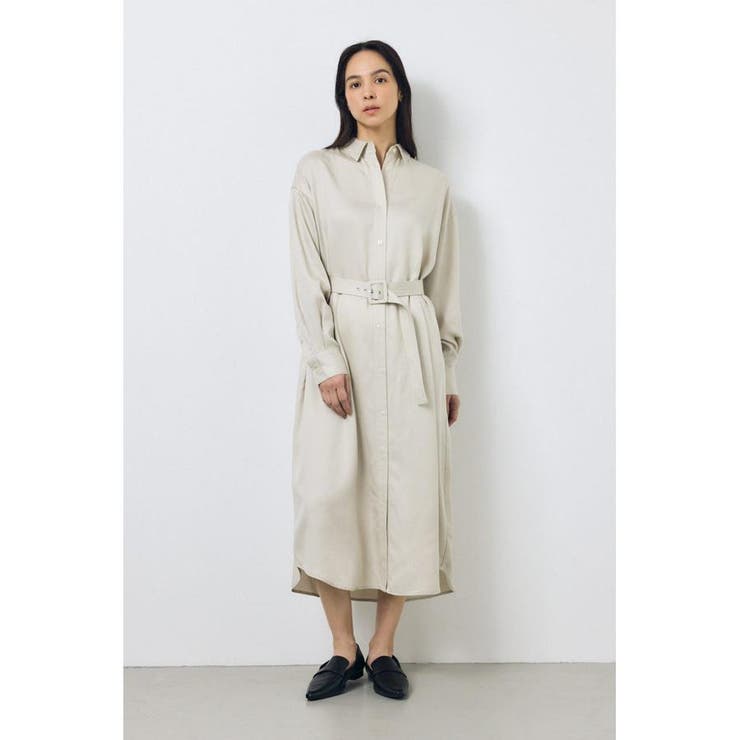 GREIGE | セルロースロングシャツワンピース | AZUL BY MOUSSY