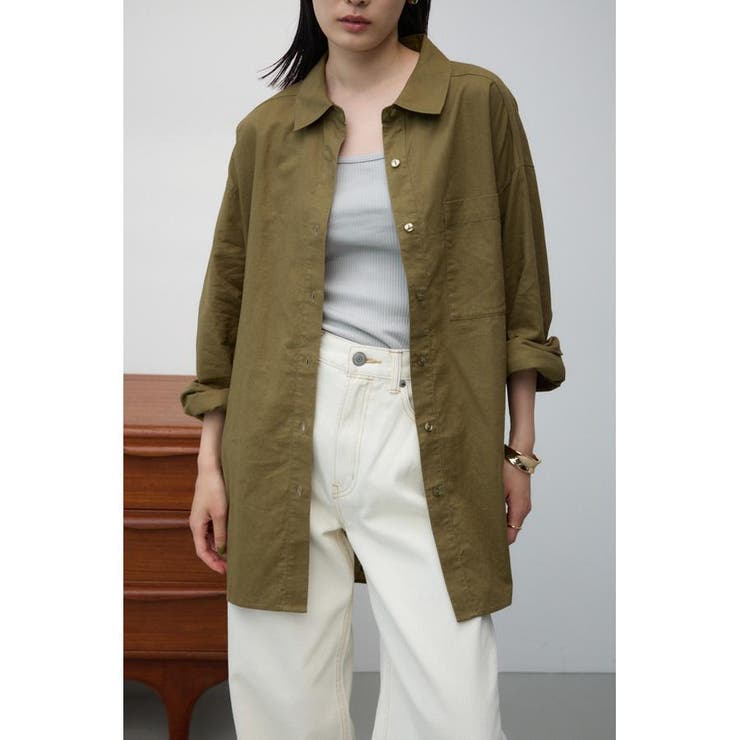 KHA | コットンリネンバックデザインシャツ | AZUL BY MOUSSY