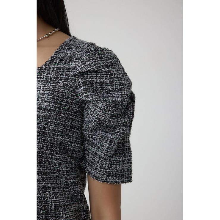 カットツイード袖ギャザートップス | AZUL BY MOUSSY | 詳細画像18 