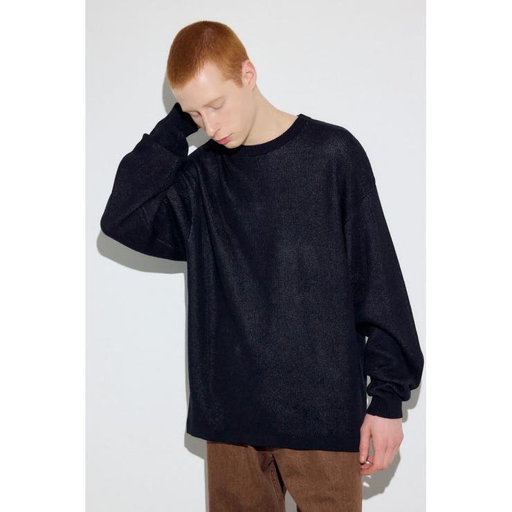 裏配色リネンミックスニットトップス | AZUL BY MOUSSY | 詳細画像2 