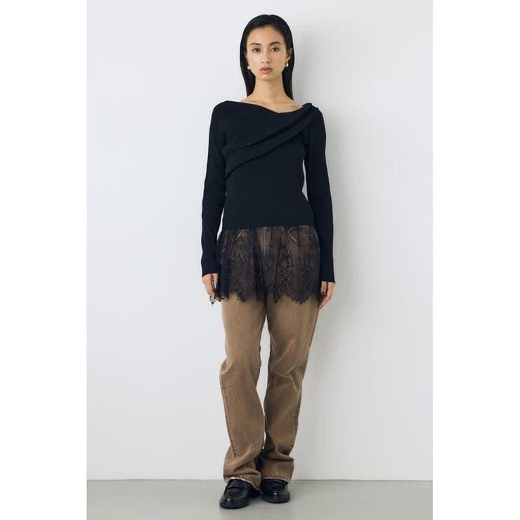 ドレープ長袖ニットトップス | AZUL BY MOUSSY | 詳細画像6 