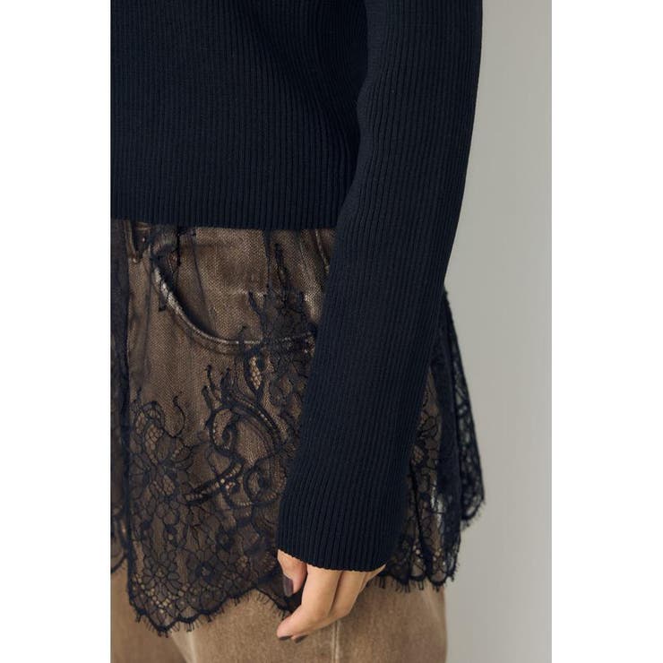 ドレープ長袖ニットトップス | AZUL BY MOUSSY | 詳細画像9 