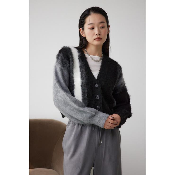 グラデーションシャギーニットカーディガン | AZUL BY MOUSSY | 詳細画像3 