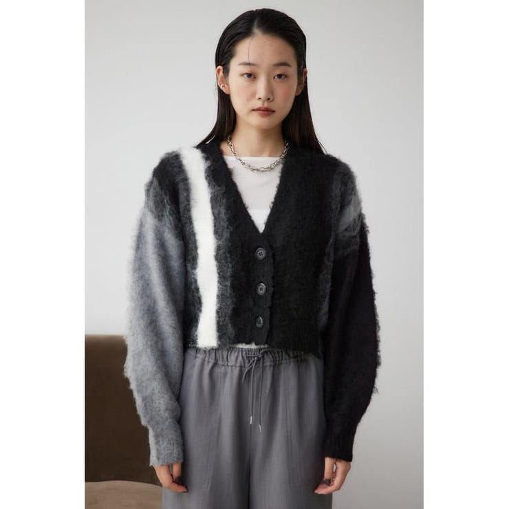 グラデーションシャギーニットカーディガン | AZUL BY MOUSSY | 詳細画像5 