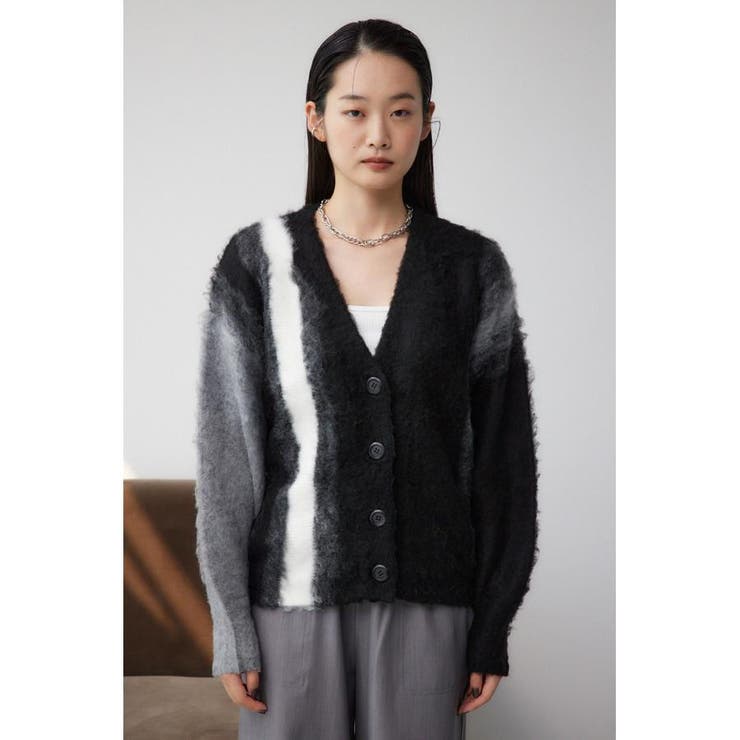 グラデーションシャギーニットカーディガン | AZUL BY MOUSSY | 詳細画像13 