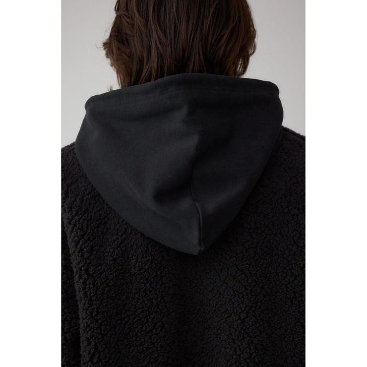 シープボア×スウェット切替防風ブルゾン | AZUL BY MOUSSY | 詳細画像9 