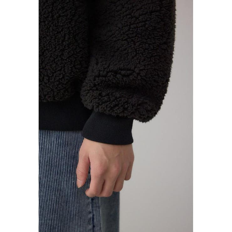 シープボア×スウェット切替防風ブルゾン | AZUL BY MOUSSY | 詳細画像11 