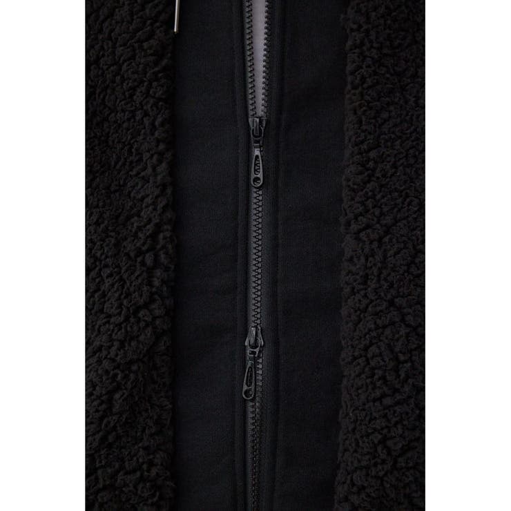 シープボア×スウェット切替防風ブルゾン | AZUL BY MOUSSY | 詳細画像14 