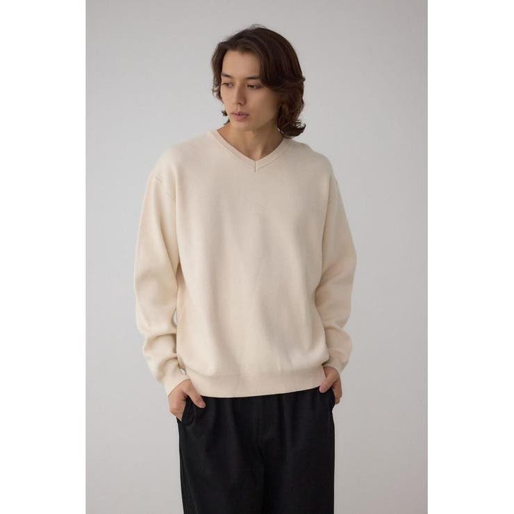 スムースニットVネックトップス | AZUL BY MOUSSY | 詳細画像3 